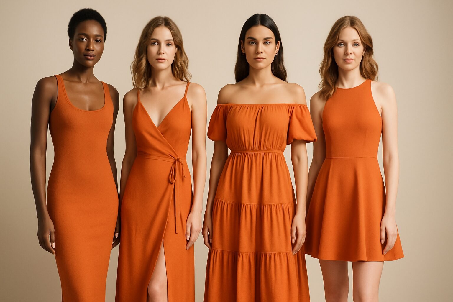 Types of Orange Dresses for Women - orange dresses for women | Pretty N Poison