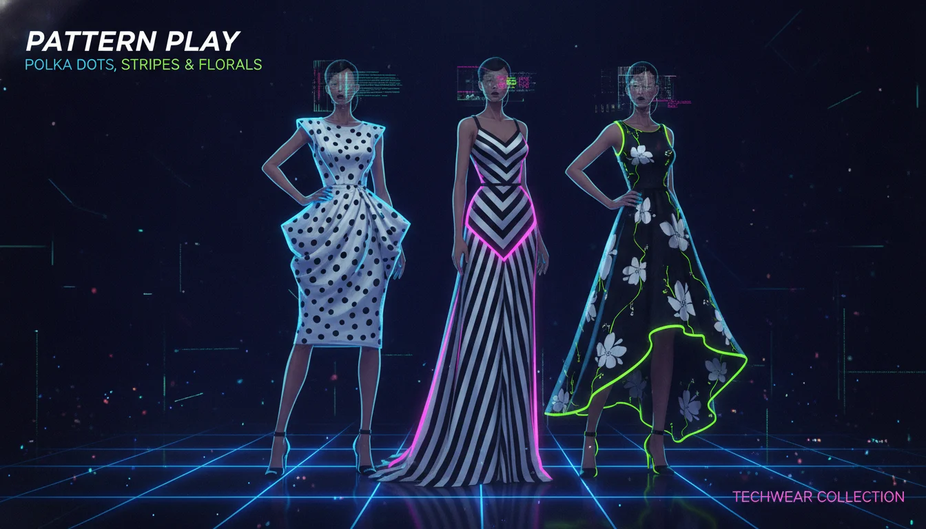 Concept illustration for Pattern Play: Polka Dots, Stripes, and Florals