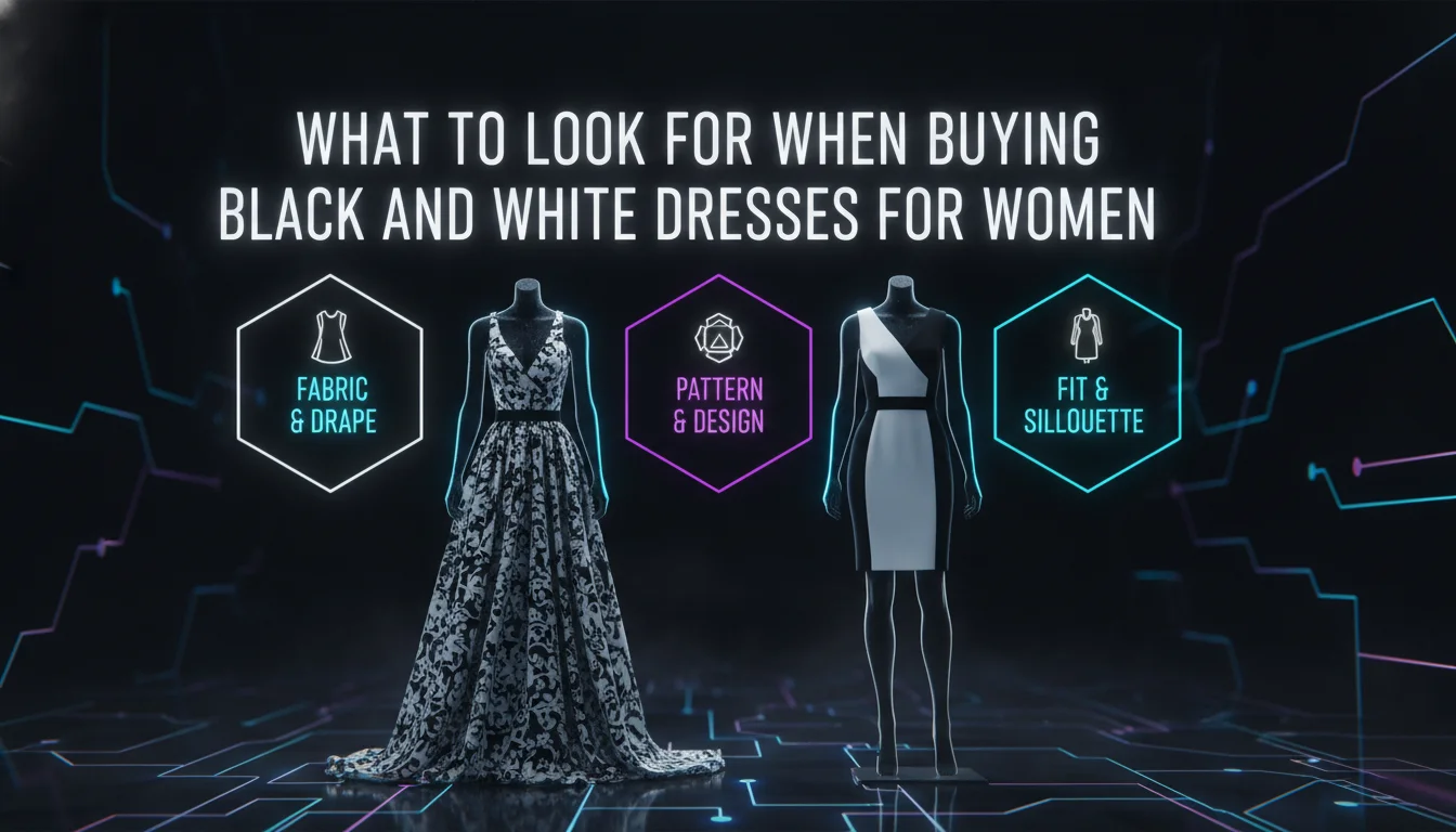 Visual guide to What to Look For When Buying Black and White Dresses for Women
