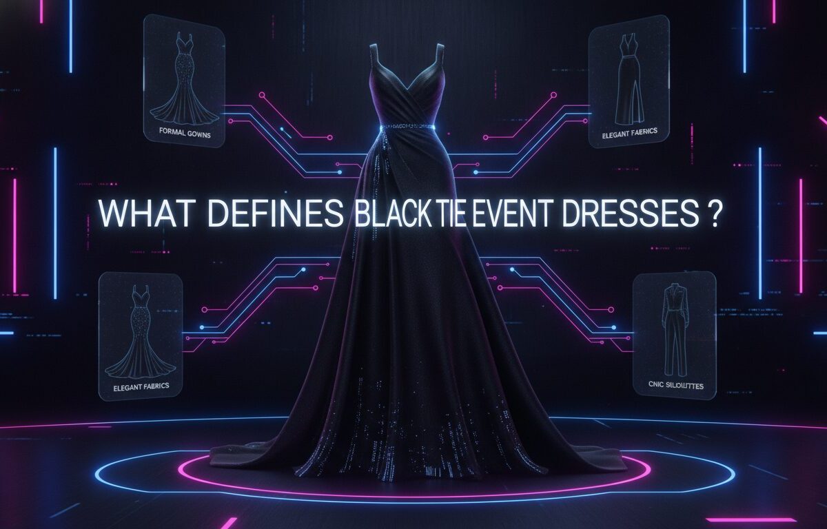 Illustration of What Defines Black Tie Event Dresses?