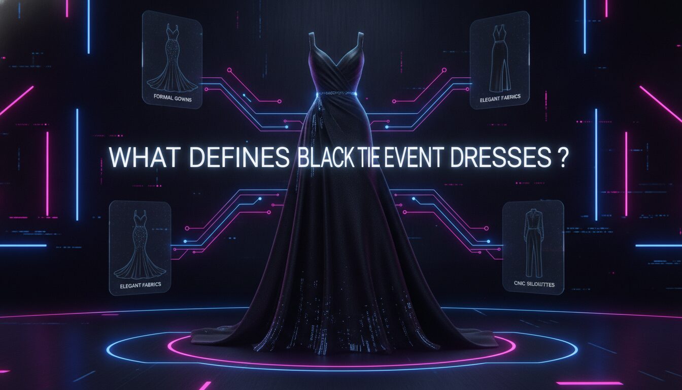 Illustration of What Defines Black Tie Event Dresses?