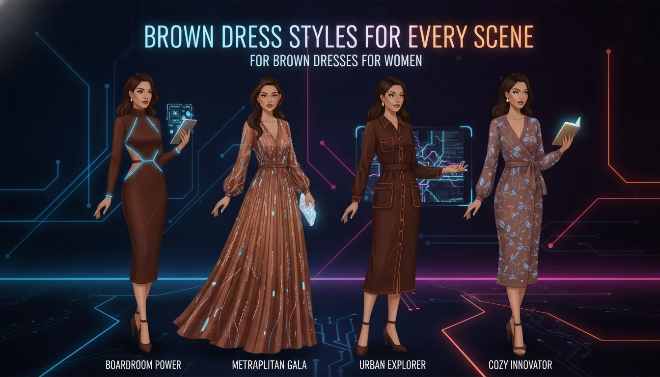 Visual guide to Brown Dress Styles for Every Scene