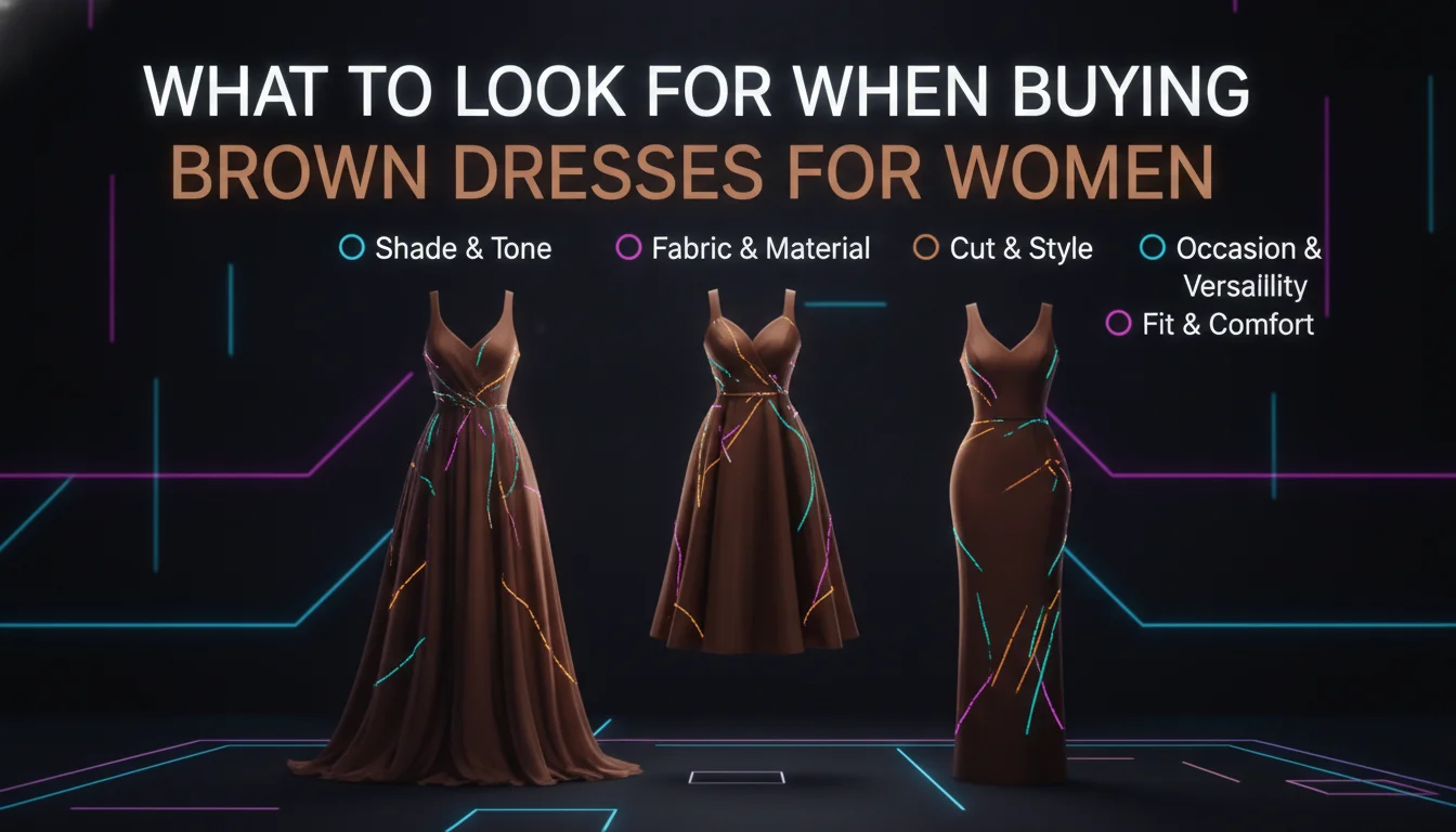 What to Look for When Buying Brown Dresses for Women — illustrated overview