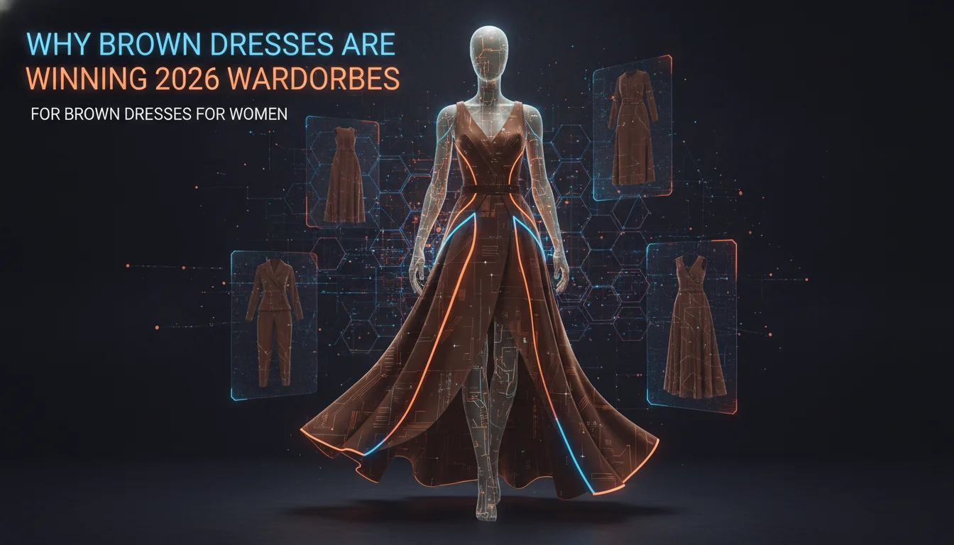 Illustration of Why Brown Dresses Are Winning 2026 Wardrobes