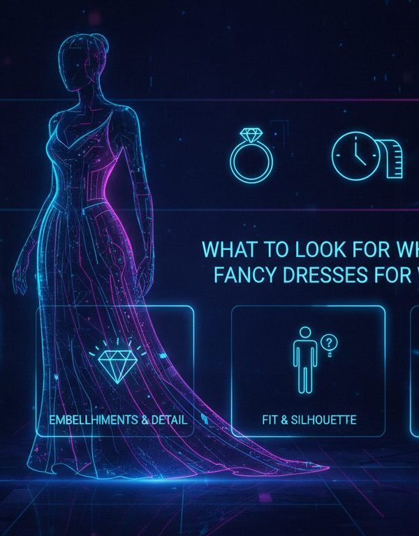 Illustration of What to Look for When Buying Fancy Dresses for Women