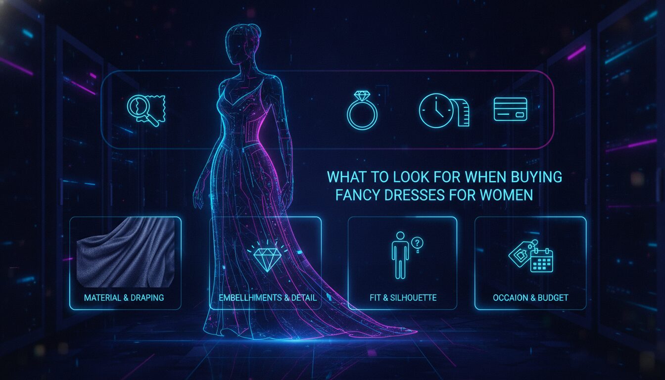 Illustration of What to Look for When Buying Fancy Dresses for Women