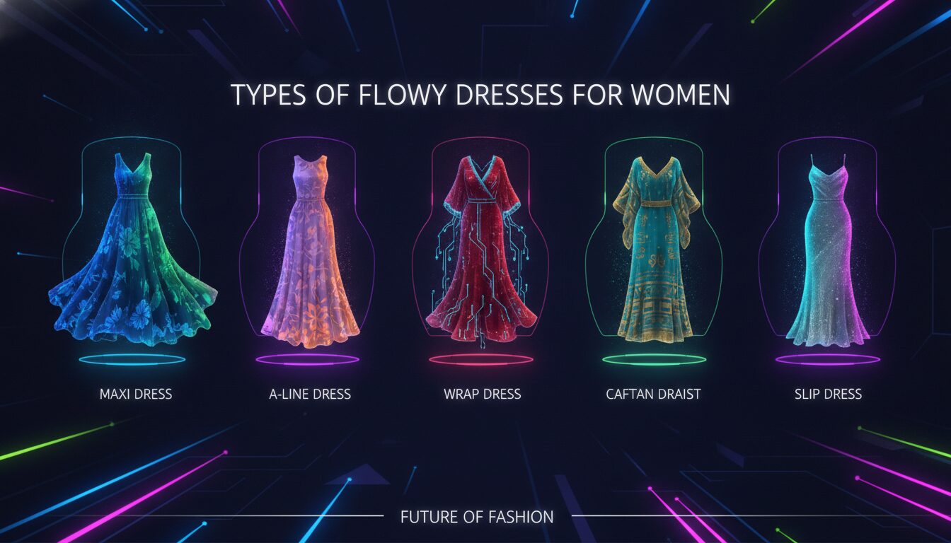 Visual guide to Types of Flowy Dresses for Women