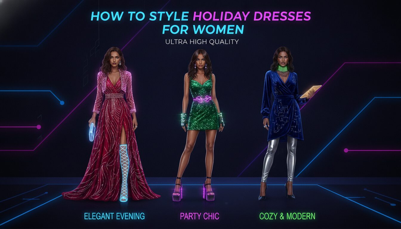 Visual guide to How to Style Holiday Dresses for Women