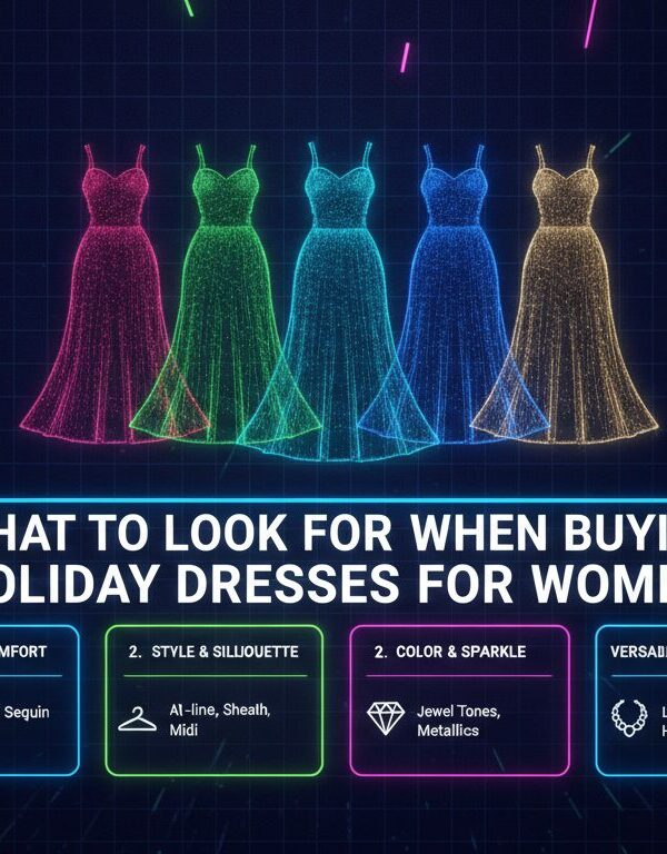 Illustration of What to Look for When Buying Holiday Dresses