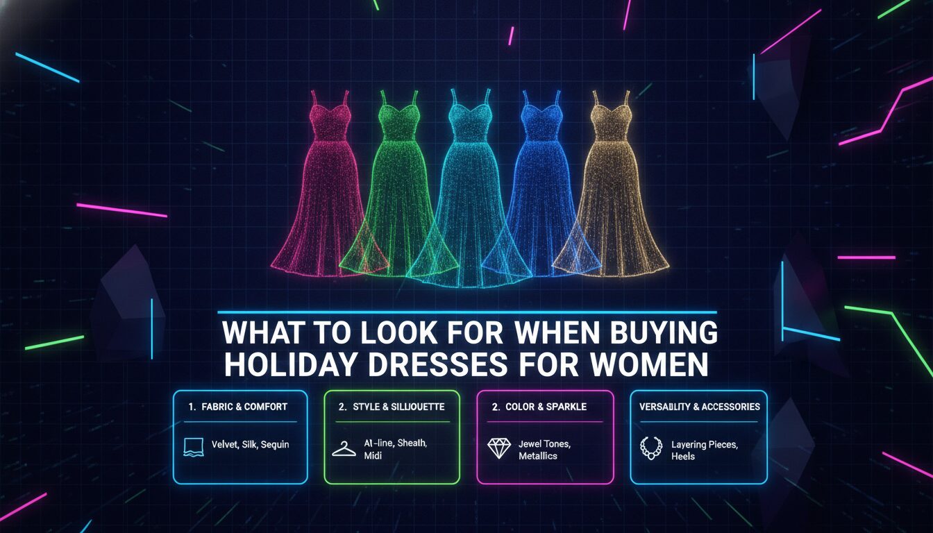 Illustration of What to Look for When Buying Holiday Dresses