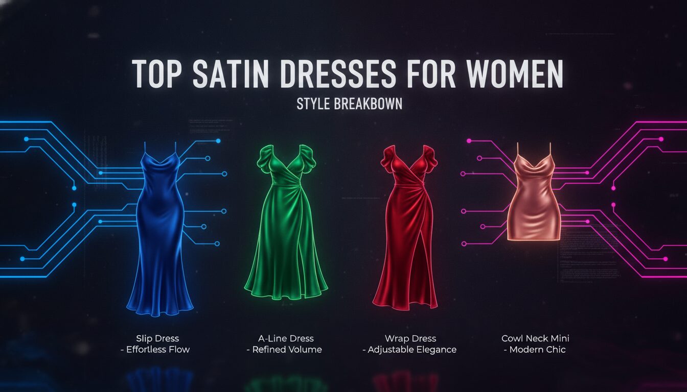 Concept illustration for Top Satin Dresses for Women: Style Breakdown