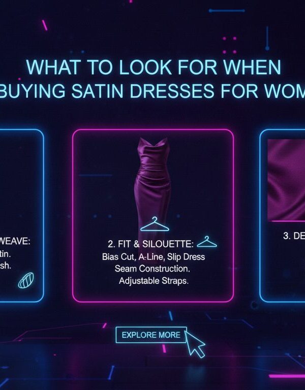 Illustration of What to Look for When Buying Satin Dresses for Women