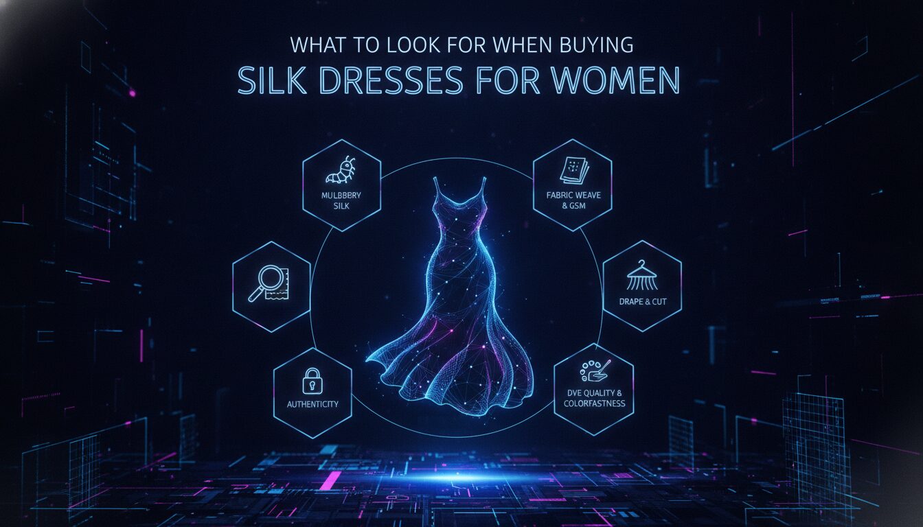 Illustration of What to Look for When Buying Silk Dresses for Women