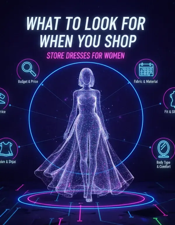Illustration of What to Look For When You Shop Store Dresses for Women