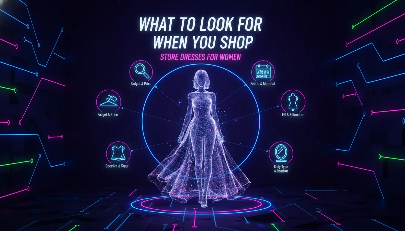 Illustration of What to Look For When You Shop Store Dresses for Women