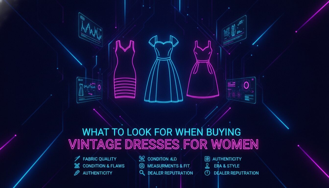 Visual guide to What to Look For When Buying Vintage Dresses