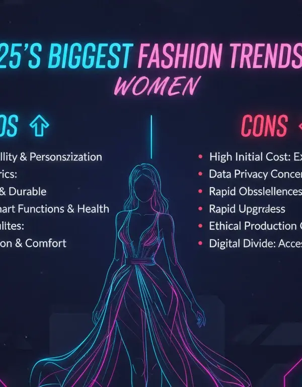 Illustration of Pros and Cons of 2025's Biggest Fashion Trends