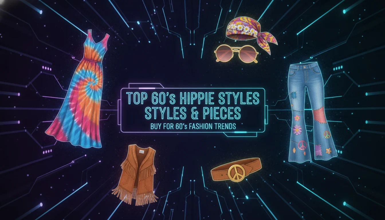 Concept illustration for Top 60's Hippie Styles and Pieces to Buy