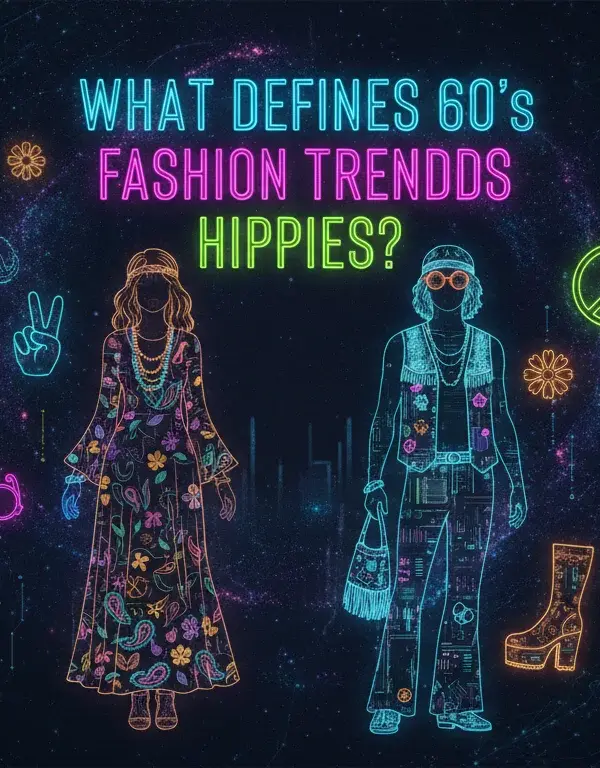 Illustration of What Defines 60's Fashion Trends Hippies?