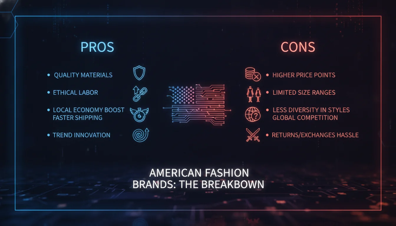 Concept illustration for Pros and Cons of Shopping American Fashion Brands