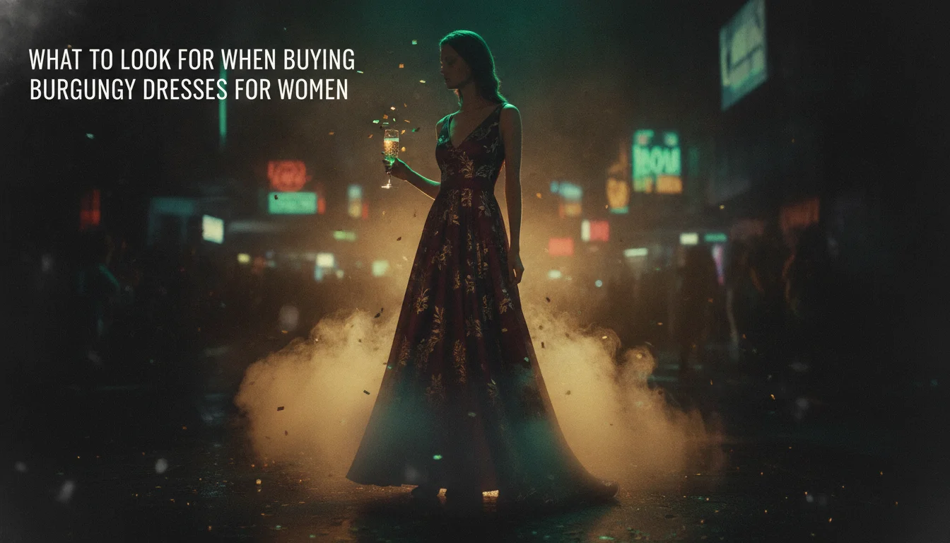 Concept illustration for What to Look For When Buying Burgundy Dresses for Women