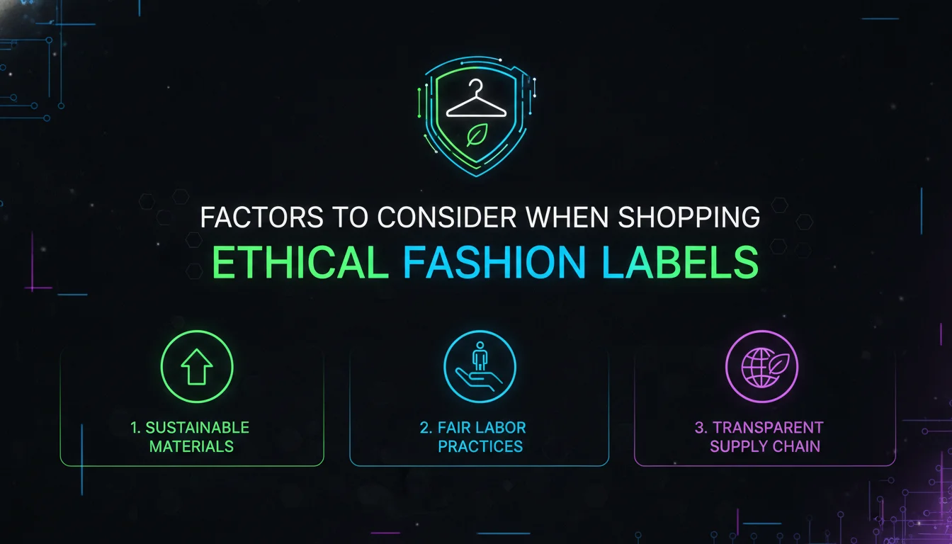 Concept illustration for Factors to Consider When Shopping Ethical Fashion Labels
