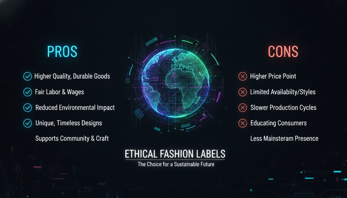 Pros and Cons of Buying From Ethical Fashion Labels — illustrated overview