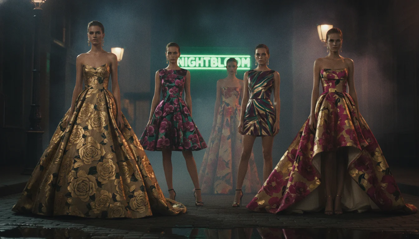Floral Dress Lengths and Silhouettes — illustrated overview