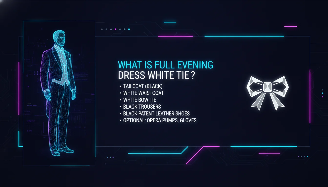 Illustration of What Is Full Evening Dress White Tie?