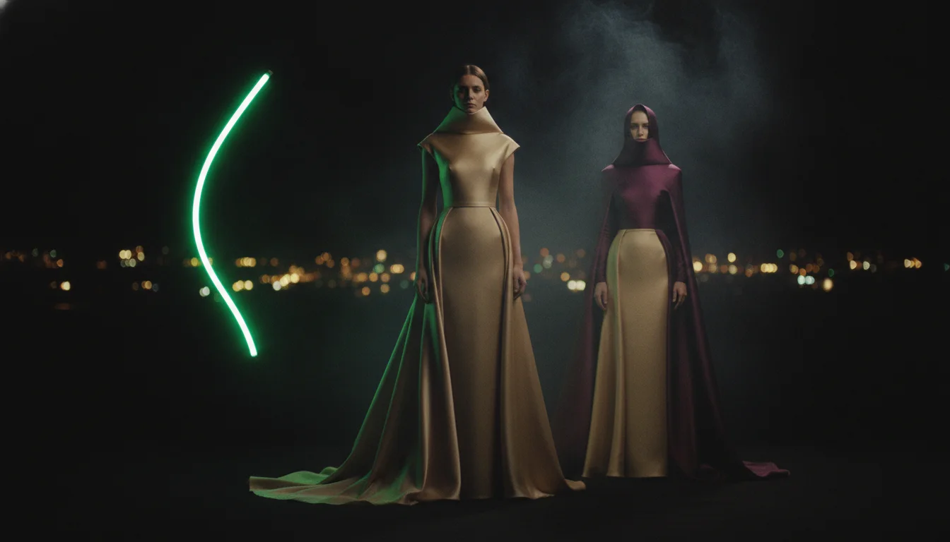 Silhouette and Neckline Variations for Covered Formal Gowns — illustrated overview