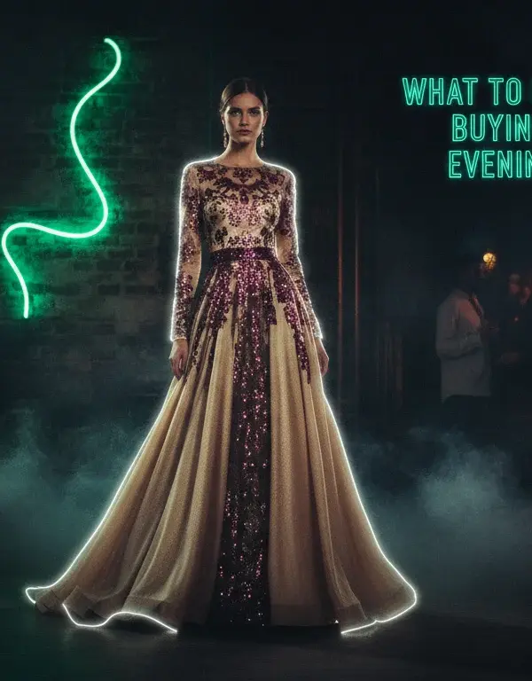 Illustration of What to Look For When Buying Long Sleeve Evening Dresses