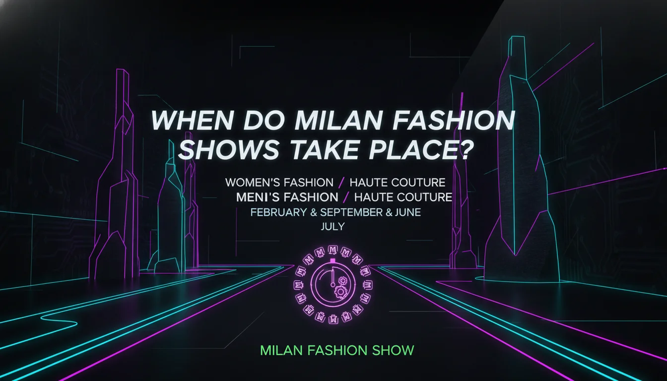 When Do Milan Fashion Shows Take Place? — illustrated overview